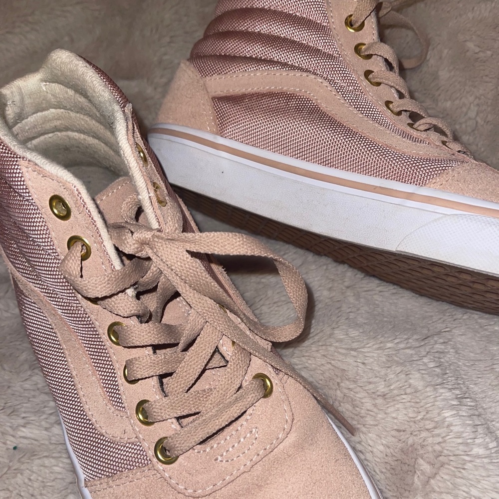 Canvas/suede rose Vans high-top sneakers